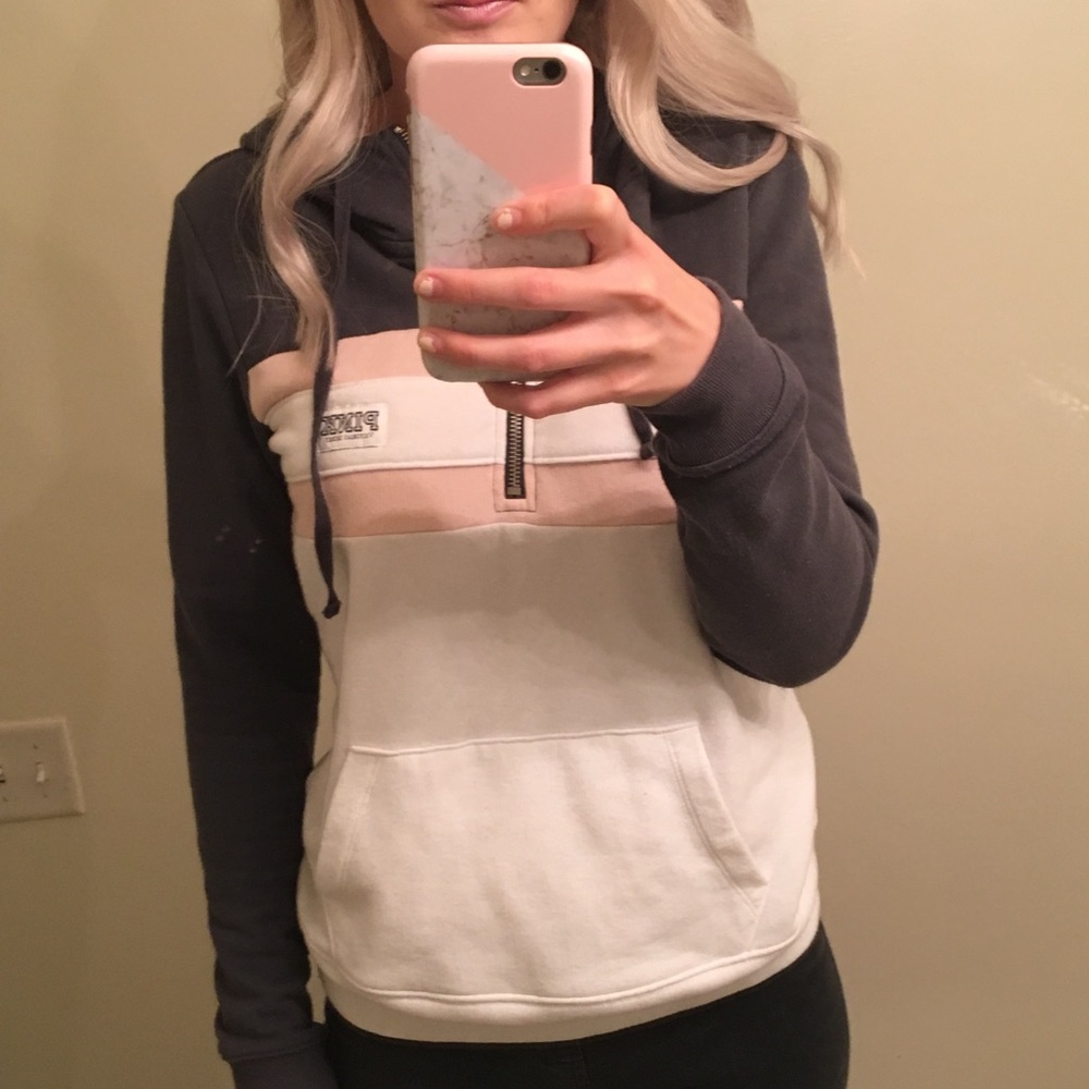 VS Pink Color-Block Half-Zip